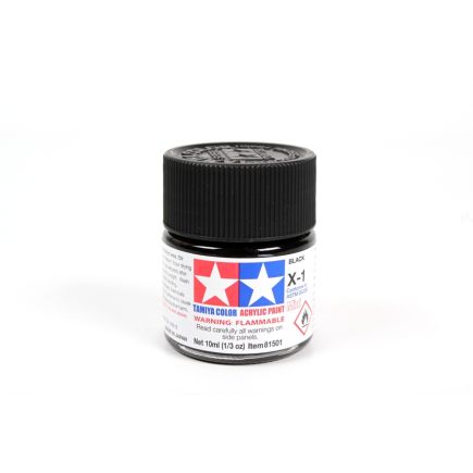 Tamiya X-1 Black Acrylic Paint 10ml