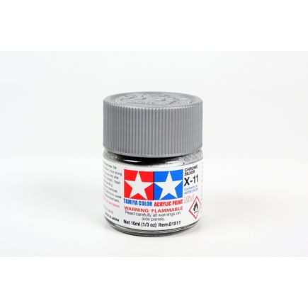 Tamiya X-11 Chrome Silver  Acrylic Paint 10ml