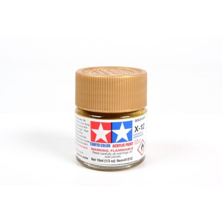 Tamiya X-12 Gold Leaf Acrylic Paint 10ml