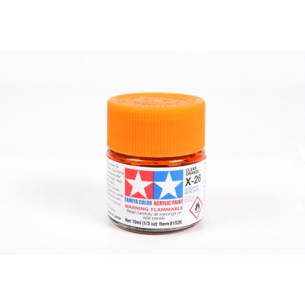 Tamiya X-26 Clear Orange Acrylic Paint 10ml