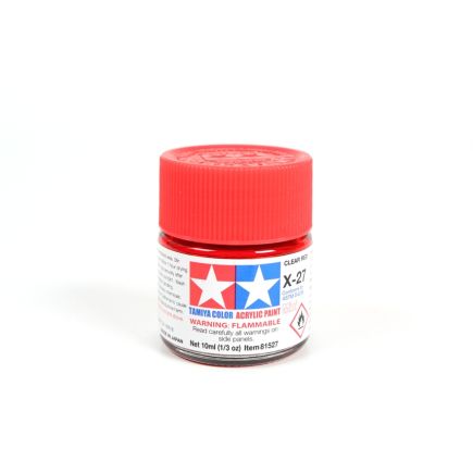 Tamiya X-27 Clear Red Acrylic Paint 10ml