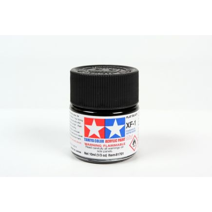 Tamiya XF-1 Flat Black Acrylic Paint 10ml