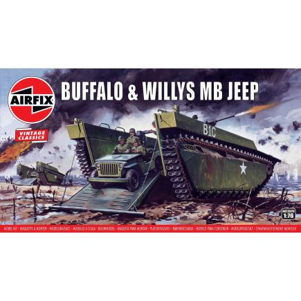 Airfix A02302V Buffalo Amphibian LVT & Jeep Plastic Kit