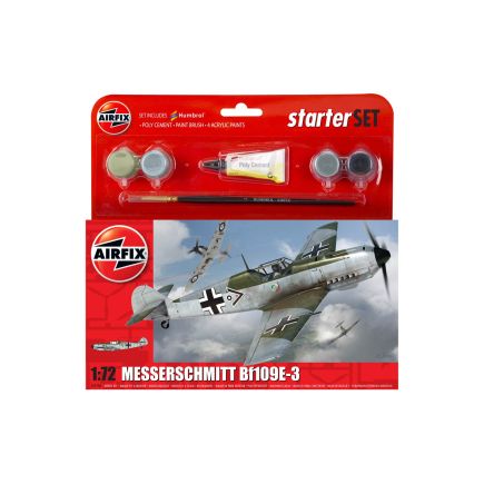 Airfix A55106A Messerschmitt Bf109E-3 Plastic Kit Starter Set
