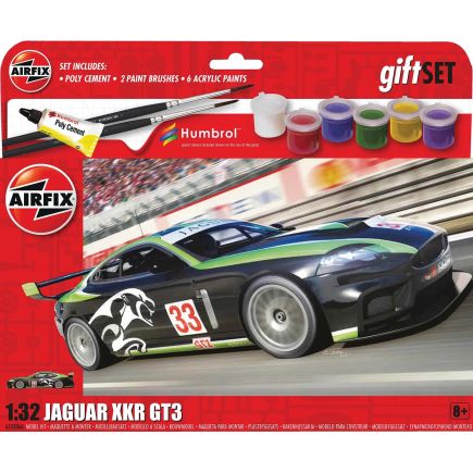 Airfix A55306A Jaguar XKR GT3 Plastic Kit Starter Set