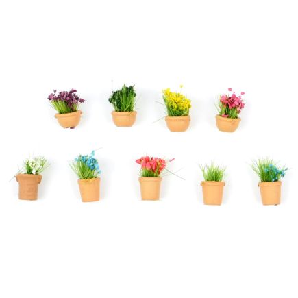 Gaugemaster GM1644 OO Gauge Flowers in Pots Set B Pack Of 9