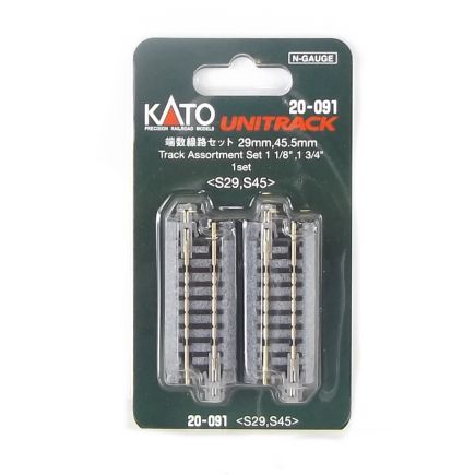 Kato K20-091 N Gauge Unitrack (S45/S29) Straight Track Assortment