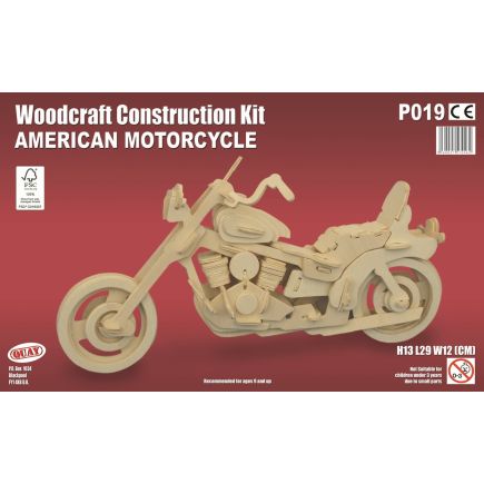 Quay P019 American Motorbike Woodcraft Construction Kit