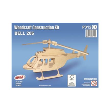 Quay P312 Bell 206 Helicopter Woodcraft Construction Kit
