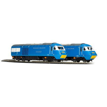 Hornby R30421 OO Gauge Class 43 HST Power Cars 43055 And 43046 'Geoff Drury 1930 - 1999' Blue Pullman With Yellow Panels