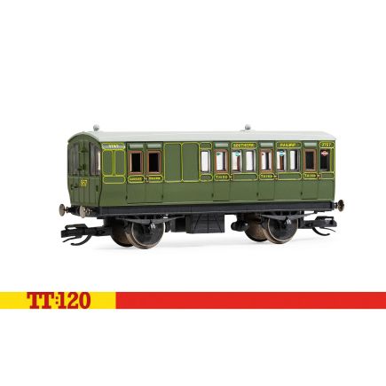 Hornby TT4053 TT Gauge 4 Wheel Coach Third Class Brake SR Green