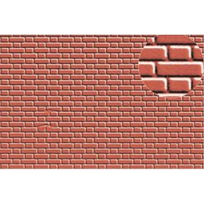 Slaters 0407 4mm Flemish Bond Brick Red Embossed Plasticard