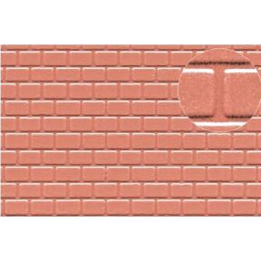 Slaters 0425 4mm Roofing Tile Red Embossed Plasticard