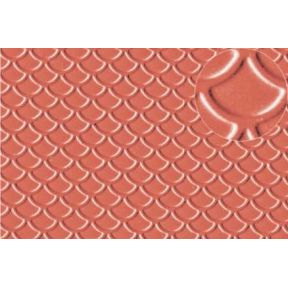 Slaters 0438 4mm Roof Tile Scalloped Shell Type Embossed Plasticard
