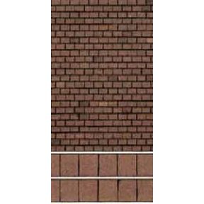 Superquick D4 OO Gauge Red Tiles Building Paper (x6)