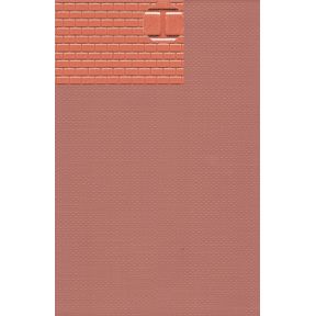 Slaters 0425 4mm Roofing Tile Red Embossed Plasticard