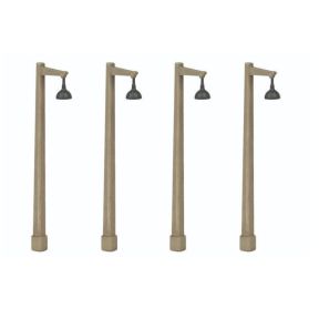 Bachmann 44-591 OO Gauge Concrete Single Arm Lamp Post x 4