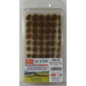 Peco PSG-65 Static Grass 6mm Self Adhesive Patchy Grass Tufts