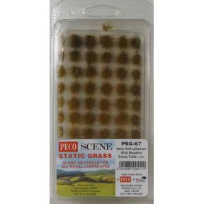 Peco PSG-67 Static Grass 6mm Self Adhesive Wild Meadow Grass Tufts