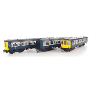 Heljan 1457 OO Gauge Class 104 3 Car DMU BR Blue & Grey