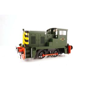 Heljan 2870 O Gauge Class 02 0-4-0 Shunter BR Green With Wasp Stripes Unnumbered
