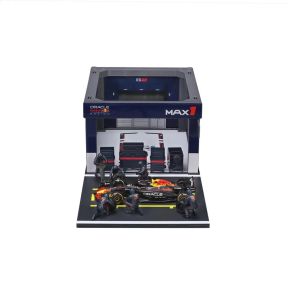Bburago 18-38459V Pit Pass Diorama Red Bull Racing RB2 Max Verstappen 2025 Season Diecast Model