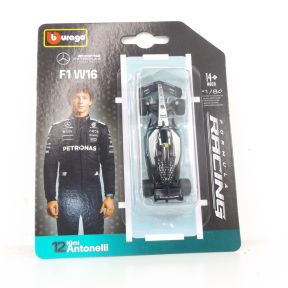 Bburago 18-60163A No.12 Kimi Antonelli Mercedes-AMG F1 W16 E 2025 Season Diecast Model