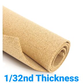 Roll Of Cork 1/32nd Inch Thick 0.8mm (36' x 24' Roll)