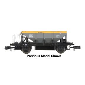 Dapol 2F-041-013 N Gauge BR Dogfish Ballast Wagon BR Dutch Grey And Yellow With Mainline Branding DB983192