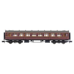 Dapol 2P-000-107 N Gauge GW Collett Second Class Coach BR Maroon W506W