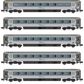 Dapol 2P-009-500 N Gauge 5 Car BR Mk3 Loco Hauled Coach Pack Chiltern Trains