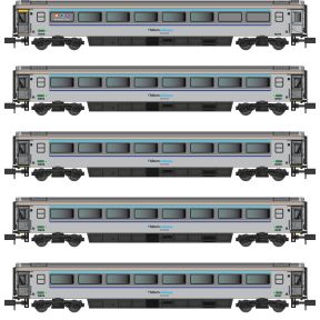 Dapol 2P-009-500 N Gauge 5 Car BR Mk3 Loco Hauled Coach Pack Chiltern Trains