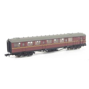 Dapol 2P-011-274 N Gauge LNER Gresley Brake Composite Coach BR Maroon E10014E