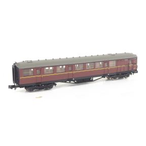 Dapol 2P-011-275 N Gauge LNER Gresley Brake Composite Coach BR Maroon E10015E