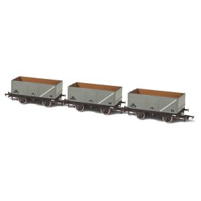 Oxford Rail OR76MW7014 3 BR Grey Wagons P73208/P153057/P201347