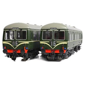 Bachmann 31-326B OO Gauge Class 105 2 Car DMU BR Green Speed Whiskers