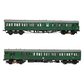 Bachmann 31-393 OO Gauge Class 414 2 HAP 2 Car EMU 6079 BR Green Small Yellow Panels