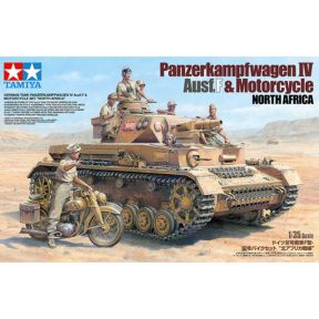 Tamiya 32208 Panzer IV Ausf. F Tank & Motorcycle Plastic Kit