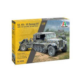 Italeri 6595 Sd.Kfz.10 Demag D7 With 7.5cm lelg 18 And Crew Plastic Kit
