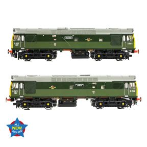 Bachmann 32-334 OO Gauge Class 25/3 D7672 'Tamworth Castle' BR Two Tone Green Full Yellow Ends