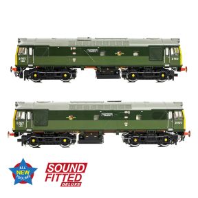 Bachmann 32-334SFX OO Gauge Class 25/3 D7672 'Tamworth Castle' BR Two Tone Green Full Yellow Ends DCC Sound Fitted Deluxe