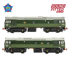 Bachmann 32-341SFX OO Gauge Class 25/2 D5282 BR Two Tone Green Small Yellow Panels  DCC Sound Fitted Deluxe