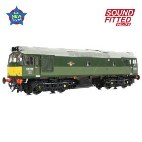 Bachmann 32-341SFX OO Gauge Class 25/2 D5282 BR Two Tone Green Small Yellow Panels  DCC Sound Fitted Deluxe