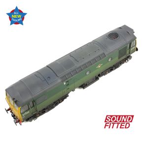 Bachmann 32-342SF OO Gauge Class 25/2 D7525 BR Two Tone Green Full Yellow Ends Weathered DCC Sound Fitted