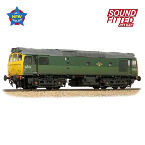 Bachmann 32-342SFX OO Gauge Class 25/2 D7525 BR Two Tone Green Full Yellow Ends Weathered DCC Sound Fitted Deluxe