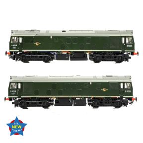 Bachmann 32-343 OO Gauge Class 25/1 D5225 BR Green Small Yellow Panels