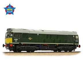 Bachmann 32-343 OO Gauge Class 25/1 D5225 BR Green Small Yellow Panels