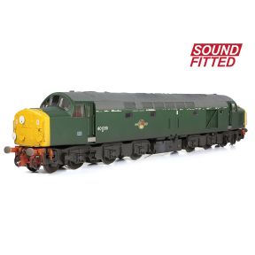 Bachmann 32-492SF OO Gauge Class 40 40039 BR Green Full Yellow Ends Disc Headcodes Weathered DCC Sound Fitted