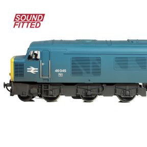 Bachmann 32-704SF OO Gauge Class 46 46045 BR Blue Sealed Beam Headlights Weathered DCC Sound Fitted