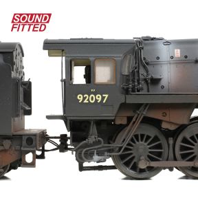 Bachmann 32-862ASF OO Gauge BR 9F 2-10-0 92097 Tyne Dock BR Black Late Crest BR1B Tender Weathered DCC Sound Fitted